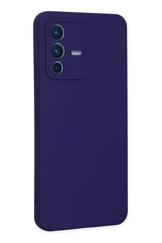 Vivo V23 5G Nano içi Kadife Silikon Kılıf - Mor 3