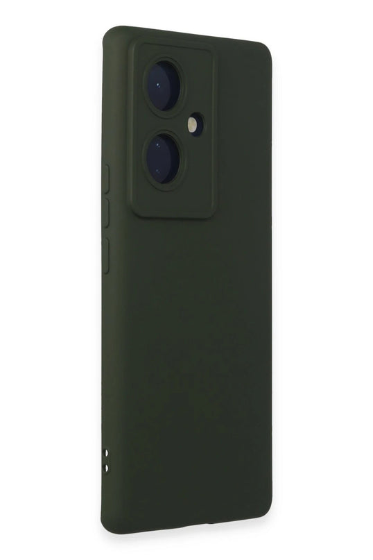 Vivo V29 Lite Nano içi Kadife Silikon Kılıf - Koyu Yeşil 2