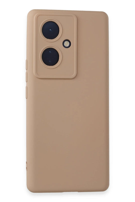 Vivo V29 Lite Nano içi Kadife Silikon Kılıf - Pudra