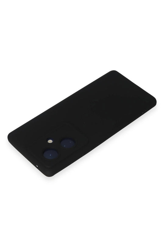 Vivo V29 Lite Nano içi Kadife Silikon Kılıf - Siyah 3