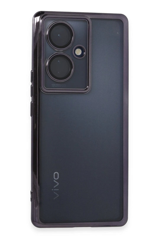 Vivo V29 Lite Razer Lensli Silikon Kılıf - Mor