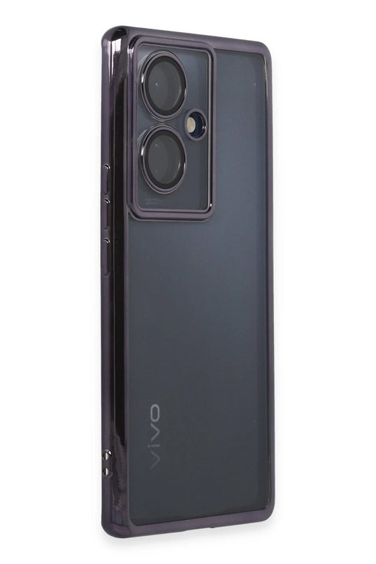 Vivo V29 Lite Razer Lensli Silikon Kılıf - Mor 2