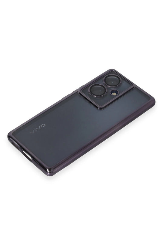 Vivo V29 Lite Razer Lensli Silikon Kılıf - Mor 4
