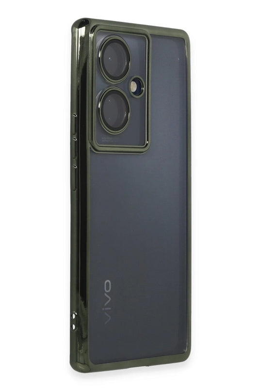 Vivo V29 Lite Razer Lensli Silikon Kılıf - Yeşil 2