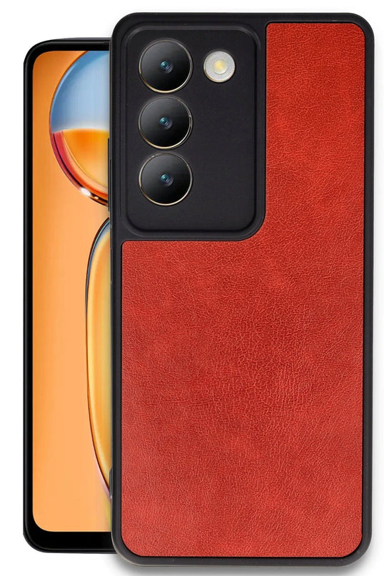 Vivo V30 Lite 4G Aras Deri Kapak Kılıf - Kırmızı