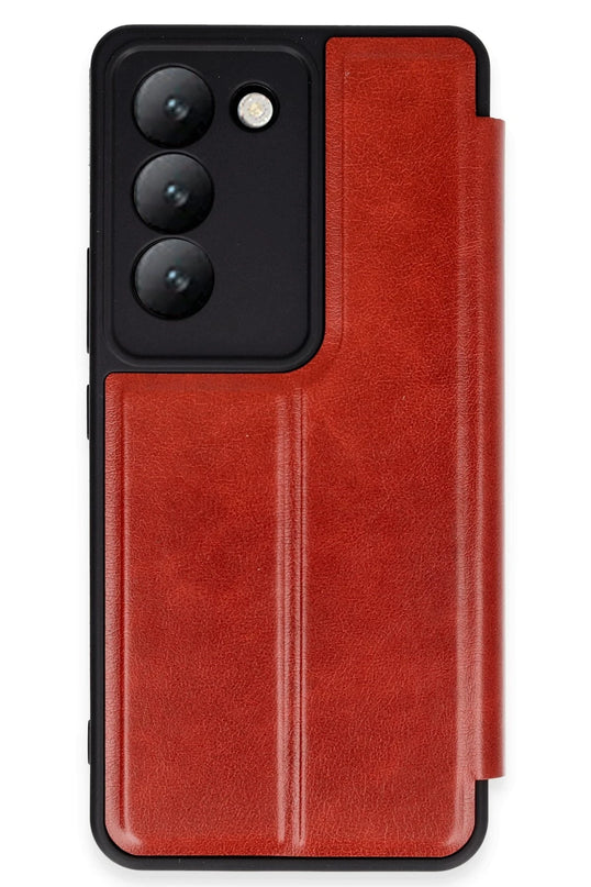 Vivo V30 Lite 4G Flip Cover Kılıf - Kırmızı