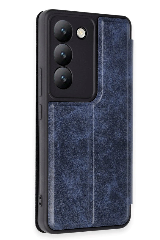 Vivo V30 Lite 4G Flip Cover Kılıf - Lacivert 2