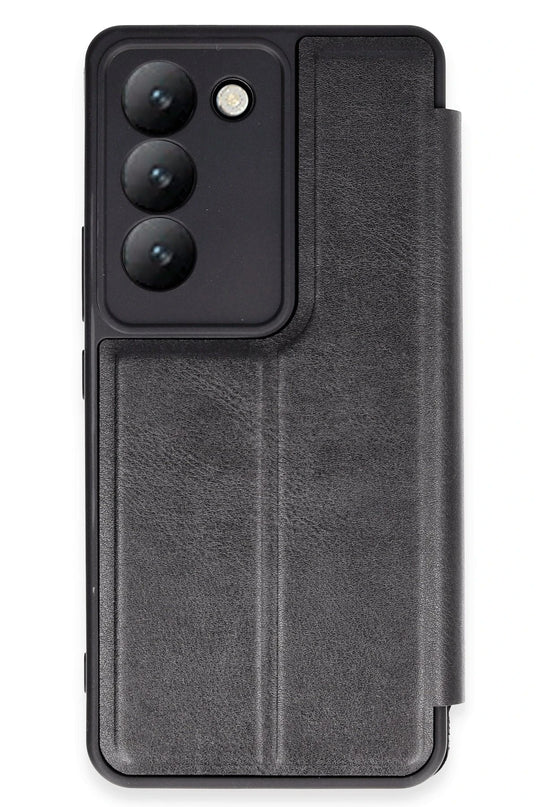 Vivo V30 Lite 4G Flip Cover Kılıf - Siyah