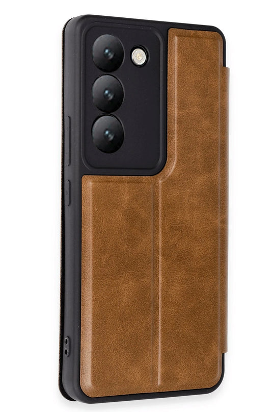 Vivo V30 Lite 4G Flip Cover Kılıf - Taba 2