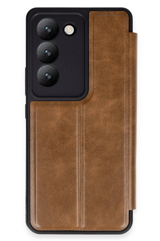 Vivo V30 Lite 4G Flip Cover Kılıf - Taba