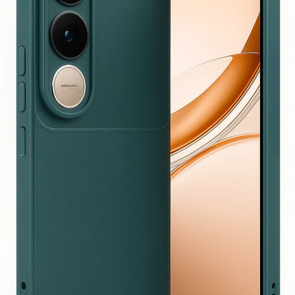 Vivo V50 Lite 4G Auto Focus Karbon Kapak Kılıf - Koyu Yeşil