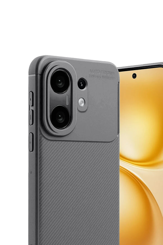 Vivo X200 FE Auto Focus Karbon Kapak -Gri Kılıf 3