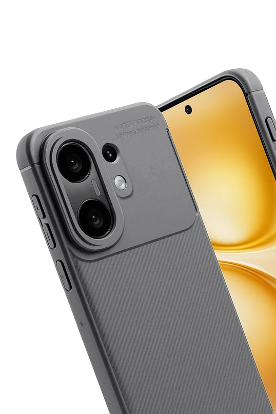 Vivo X200 FE Auto Focus Karbon Kapak -Gri Kılıf 2