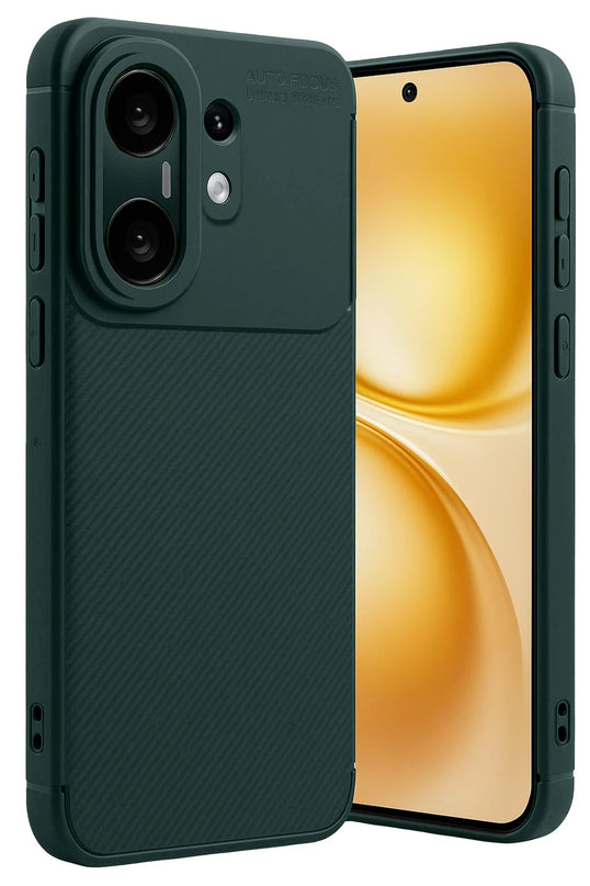 Vivo X200 FE Auto Focus Karbon Kapak Kılıf - Koyu Yeşil