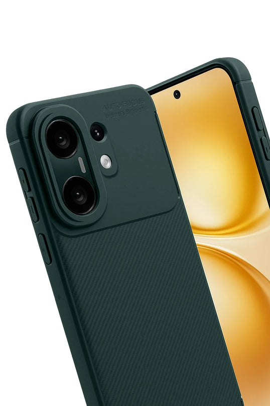 Vivo X200 FE Auto Focus Karbon Kapak Kılıf - Koyu Yeşil 2