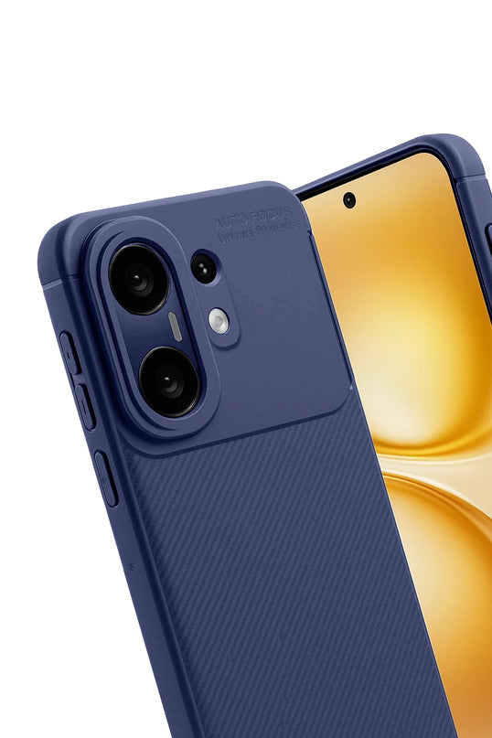 Vivo X200 FE Auto Focus Karbon Kapak Kılıf - Lacivert 2