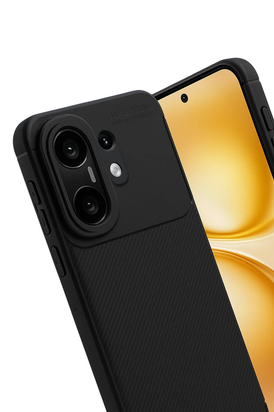 Vivo X200 FE Auto Focus Karbon Kapak Kılıf - Siyah 4