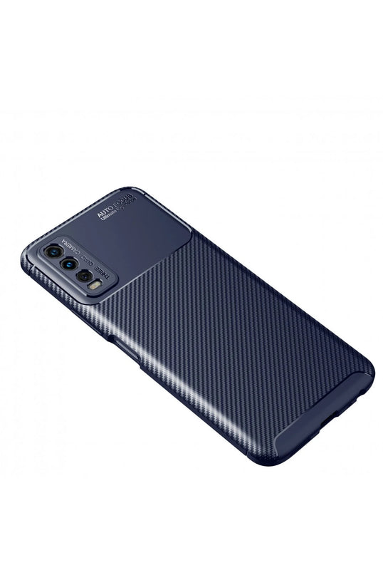 Vivo Y11S Auto Focus Karbon Kapak Kılıf - Lacivert 2