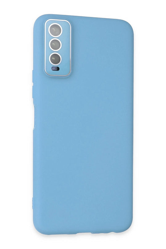 Vivo Y11S Lansman Glass Kapak Kılıf - Mavi 2