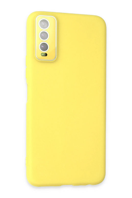Vivo Y11S Lansman Glass Kapak Kılıf - Sarı 2