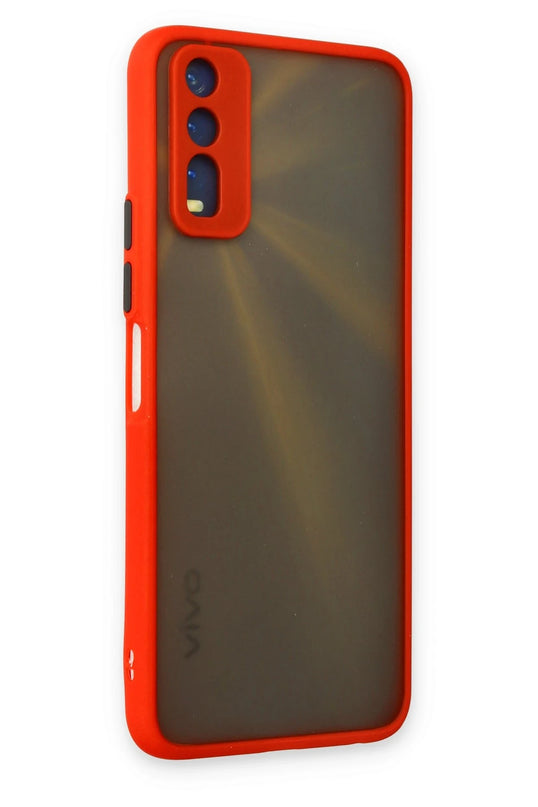 Vivo Y11S Montreal Silikon Kapak Kılıf - Kırmızı 3