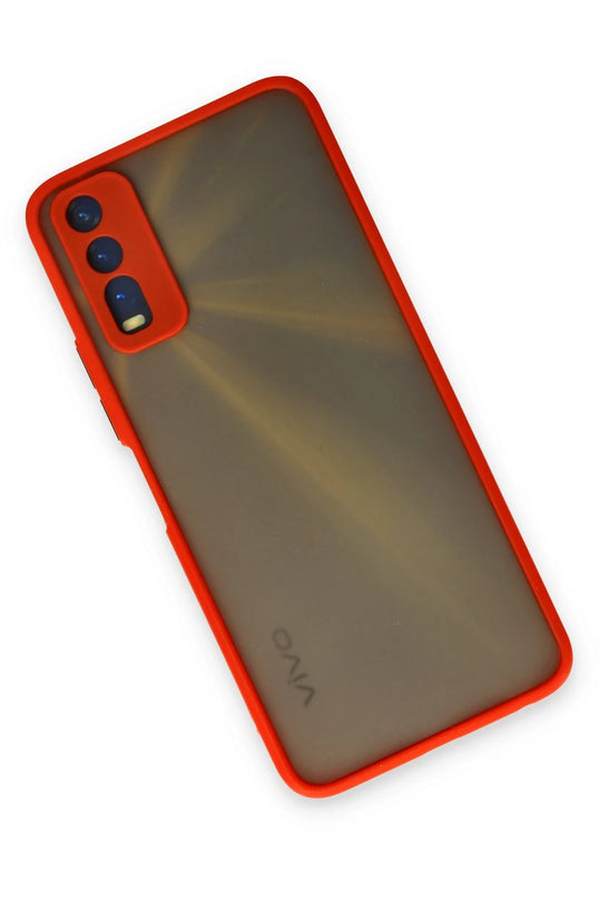 Vivo Y11S Montreal Silikon Kapak Kılıf - Kırmızı 2