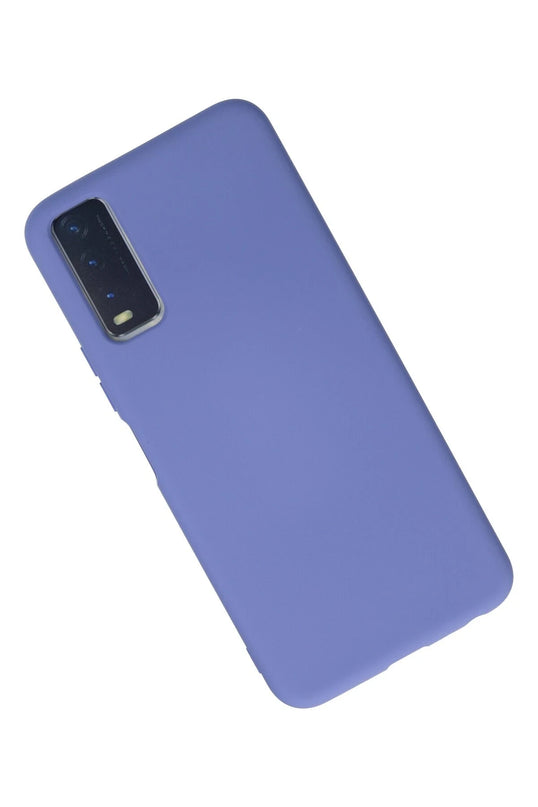 Vivo Y11S Nano içi Kadife Silikon Kılıf - Lila 2