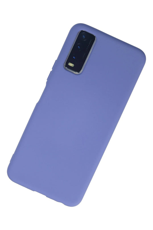 Vivo Y11S Nano içi Kadife Silikon Kılıf - Lila 3