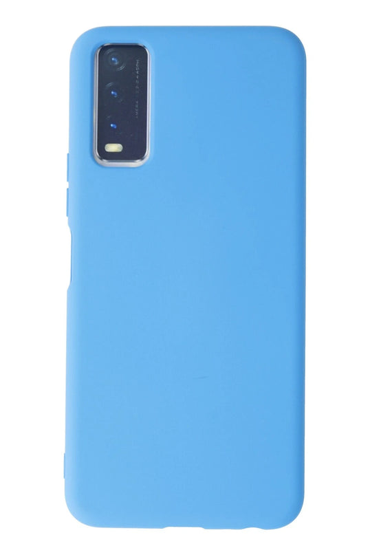 Vivo Y11S Nano içi Kadife Silikon Kılıf - Mavi