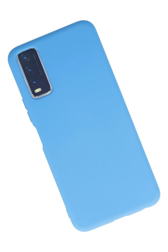 Vivo Y11S Nano içi Kadife Silikon Kılıf - Mavi 2