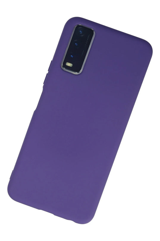 Vivo Y11S Nano içi Kadife Silikon Kılıf - Mor 2