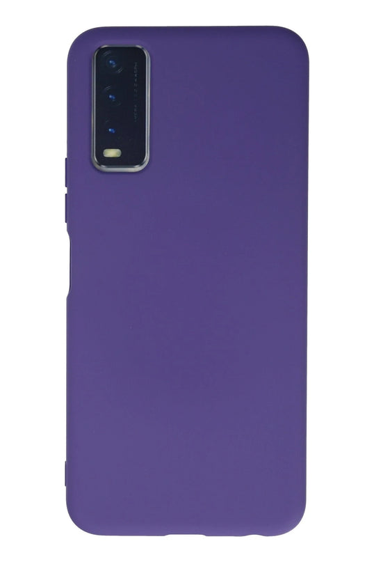 Vivo Y11S Nano içi Kadife Silikon Kılıf - Mor