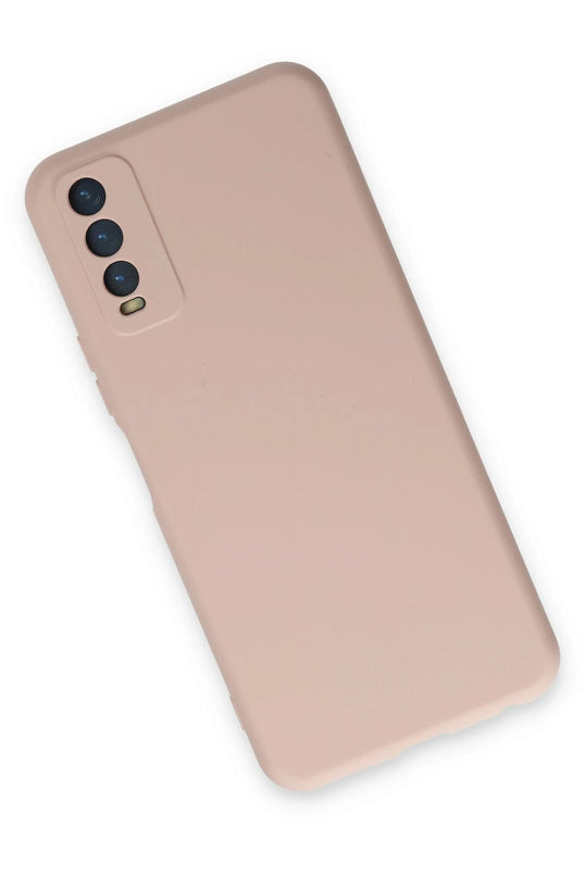 Vivo Y11S Nano içi Kadife Silikon Kılıf - Pudra 2
