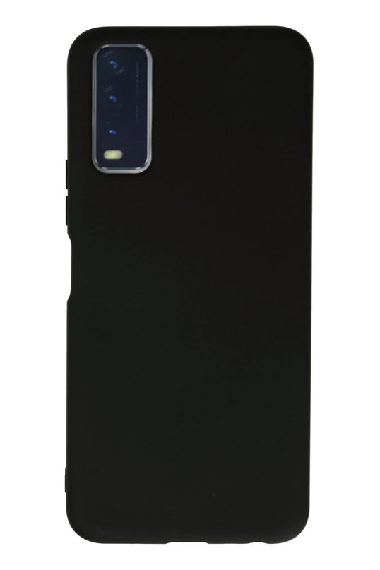 Vivo Y11S Nano içi Kadife Silikon Kılıf - Siyah