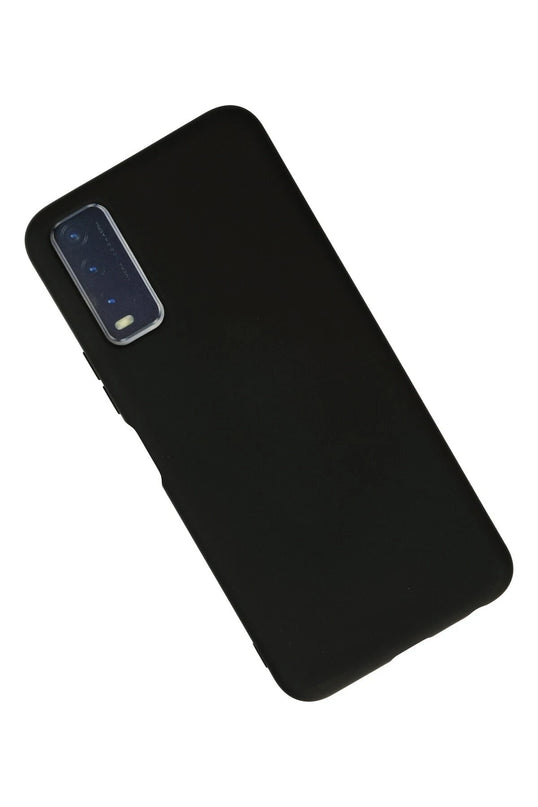 Vivo Y11S Nano içi Kadife Silikon Kılıf - Siyah 2