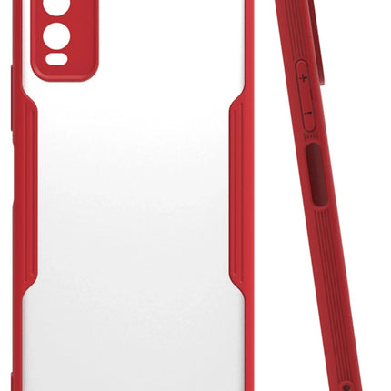 Vivo Y11S Platin Silikon Kılıf - Kırmızı