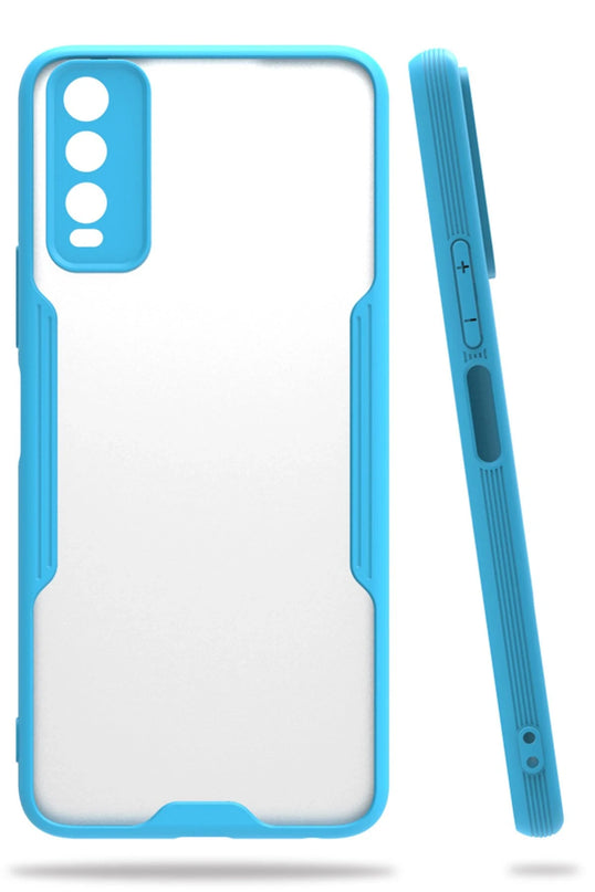 Vivo Y11S Platin Silikon Kılıf - Mavi