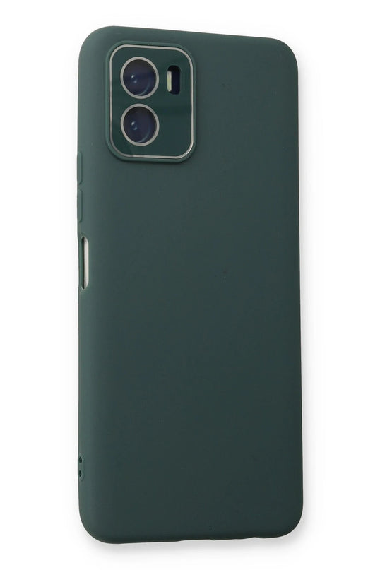 Vivo Y15S Lansman Glass Kapak Kılıf - Koyu Yeşil 3