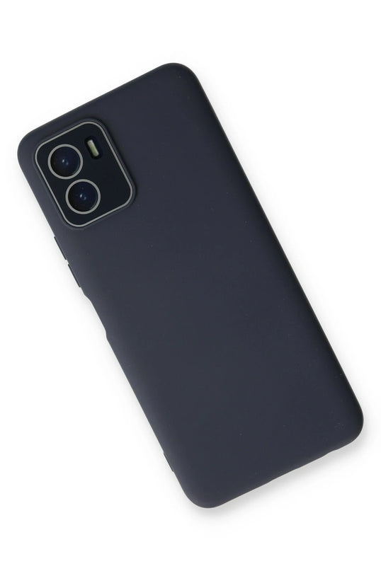 Vivo Y15S Lansman Glass Kapak Kılıf - Lacivert 2