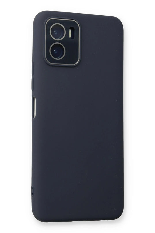 Vivo Y15S Lansman Glass Kapak Kılıf - Lacivert 3