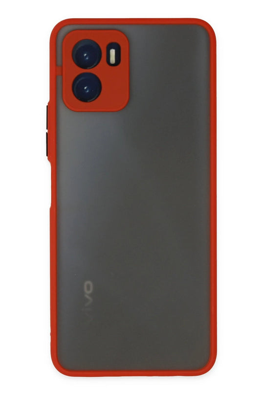 Vivo Y15S Montreal Silikon Kapak Kılıf - Kırmızı