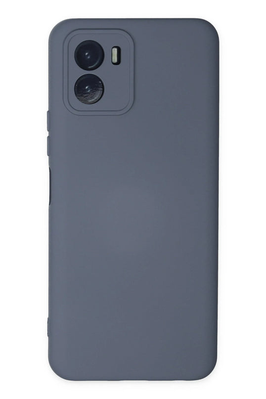 Vivo Y15S Nano içi Kadife Silikon Kılıf - Gri