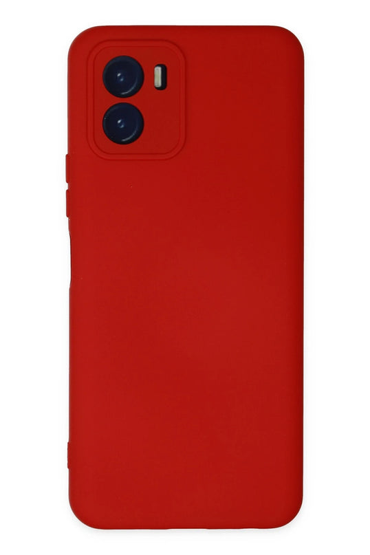 Vivo Y15S Nano içi Kadife Silikon Kılıf - Kırmızı