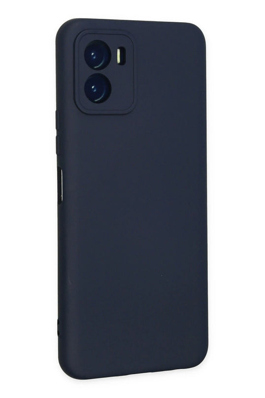 Vivo Y15S Nano içi Kadife Silikon Kılıf - Lacivert 3