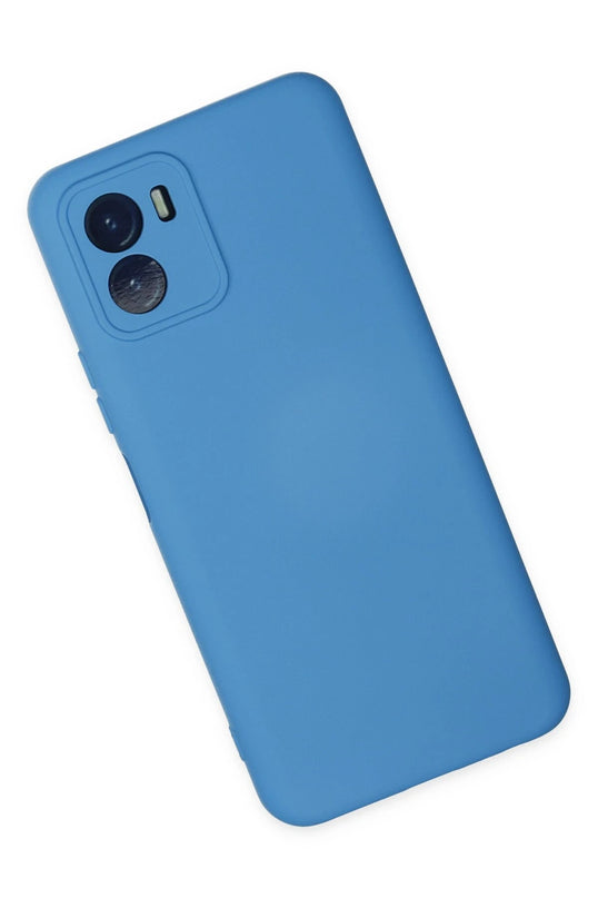 Vivo Y15S Nano içi Kadife Silikon Kılıf - Mavi 2