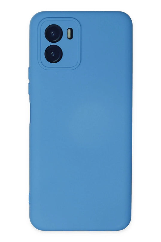 Vivo Y15S Nano içi Kadife Silikon Kılıf - Mavi