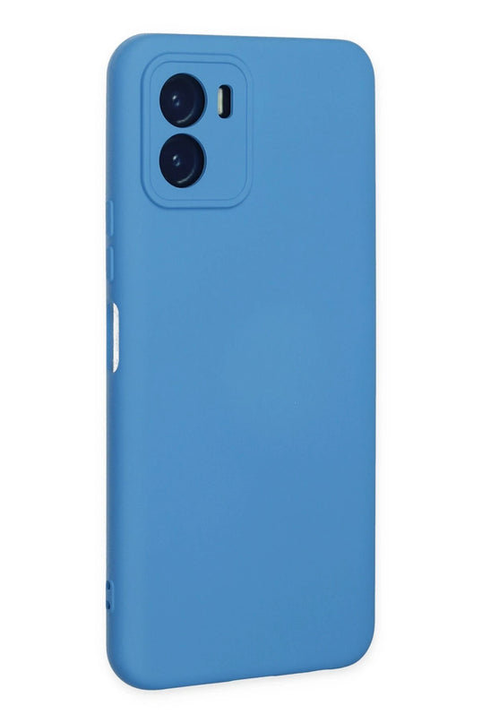 Vivo Y15S Nano içi Kadife Silikon Kılıf - Mavi 3