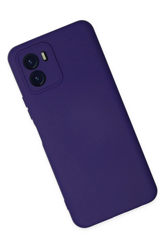 Vivo Y15S Nano içi Kadife Silikon Kılıf - Mor 2