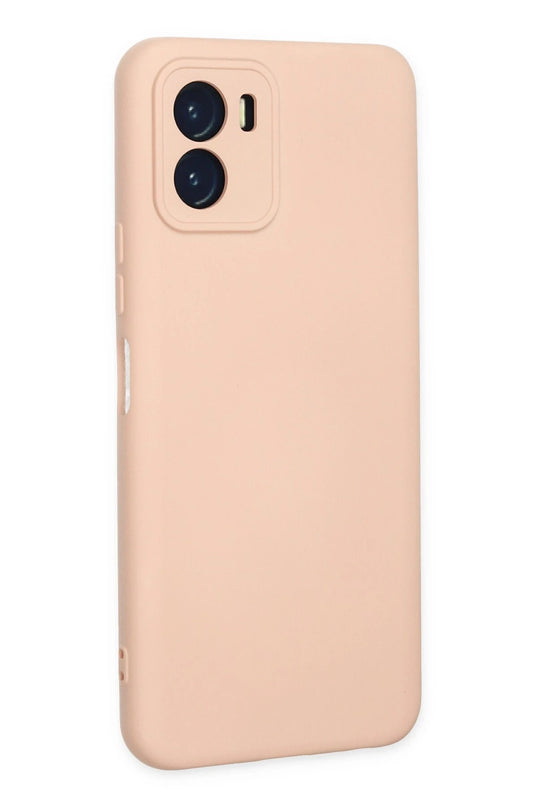 Vivo Y15S Nano içi Kadife Silikon Kılıf - Pudra 3