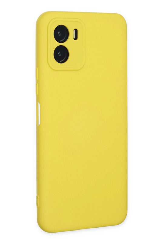Vivo Y15S Nano içi Kadife Silikon Kılıf - Sarı 3
